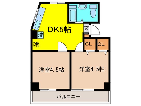 フラット大竹の物件間取画像